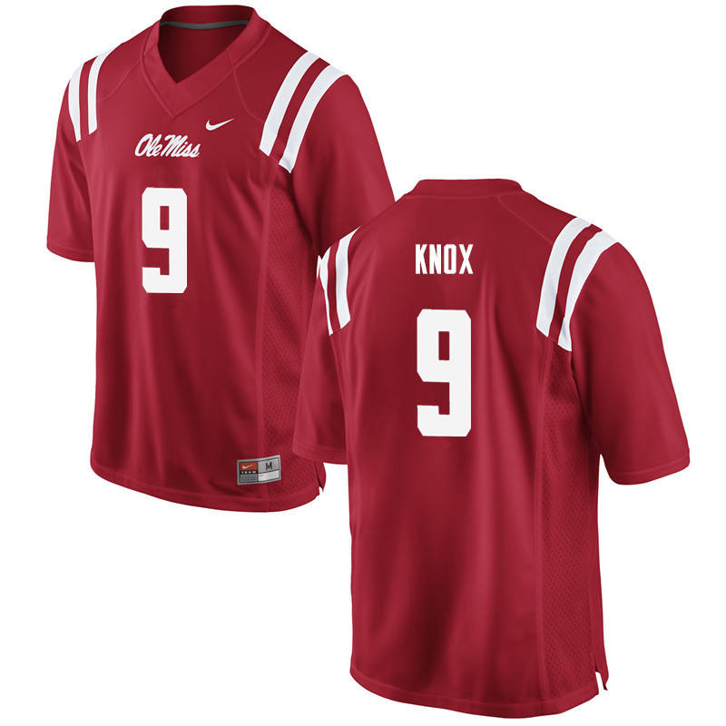 Men Ole Miss Rebels #9 Dawson Knox College Football Jerseys-Red - Click Image to Close